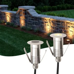 9-24V Landscape LED Underground Light Recessed Stainless Steel IP67 Waterproof Outdoor Mini Inground Well Light