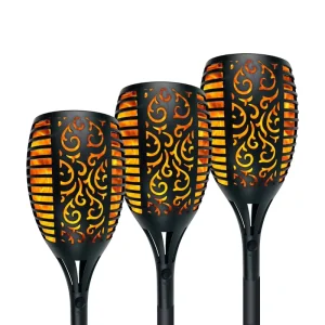 96 LED Solar Flame Torch Light Waterproof Outdoor Decorative Courtyard Garden Pathway Landscape IP65