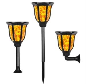 96 LED Waterproof Flickering Garden Lawn Lamp Outdoor Decoration Lights Solar Flame Torch Lights for Yard Street Pathway Patio