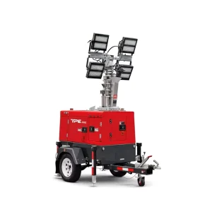9m Hydraulic Mast Engine 4 x 500W LED Mobile Lighting Tower Large Fuel Tank Diesel for Construction Sites