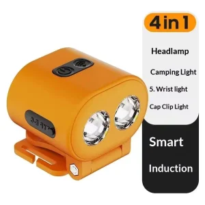 ABS LED Headlamp, Portable Mini Cap Clip Light, Camping Fishing Running Lamp