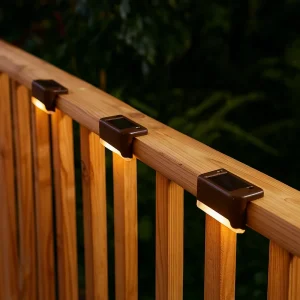 ABS Outdoor Waterproof Battery-Powered Solar LED Fence Light for Yards, Stairs, Steps, and Decks