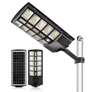 ABS Plastic Solar Street Light with Mono-Si Solar Cell IP65 LED 120W DC Battery Remote Control Dimmable 6500K Daylight Road Use