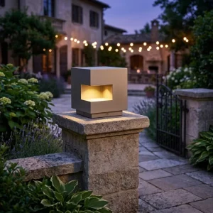 AC Battery IP65 Waterproof 7W LED Garden Pillar Light 201 Stainless Steel PC 80lm/W 3000K-6500K