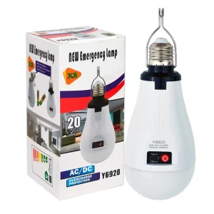 AC/DC Camping Lamp with Removable Batteries and Metal Hook
