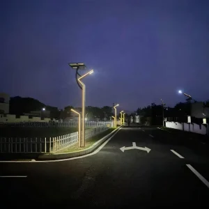 AC Power Outdoor Solar Induction Street Lamp LED Light Source Aluminum Alloy Body IP65 for Garden Lawn Patio Yard Walkway