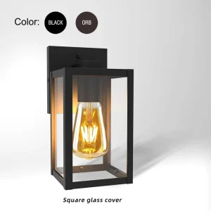 AC120V Modern Outdoor E26 E27 Wall Light Wet Location 60W Max ETL Listed Wall Sconce for Porch Garden Patio Corridor Villa