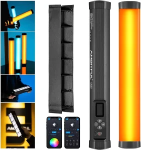 AMBITFUL A2 Full Color RGB Tube Light CRI 95 TLCI 97 Accurate Color 2500K 8500K Adjustable (A2+SA 25 Grid Softbox)