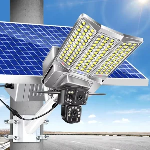 APP Control Solar Street Light With Camera 5MP IP65 4G WIFI Outdoor Wireless All in One LED Solar CCTV Monitoring Lamp