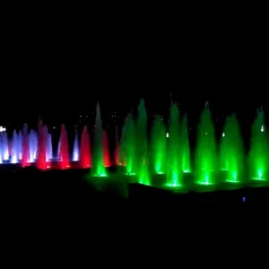 AR Interaction Stainless Steel Modern Musical Fountain Show for Theme Park Immersive Experience Project