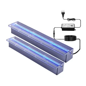 Acrylic Waterfall Outlet Courtyard Landscape Decoration Water Curtain Outdoor Scenery Colorful Pool Lights