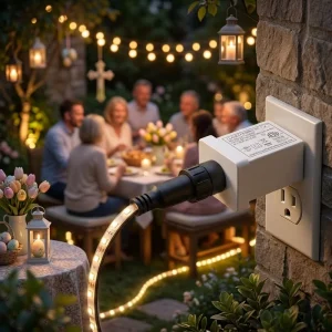 Adapter US/EU Plug IP44 DC 1W-12W PC Material ETL Certified Garden & Patio Festival Lights