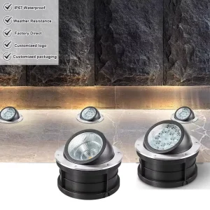 Adjustable Beam Angle Anti-Glare IP67 Waterproof Aluminum Hardwired 110V-220V 6-30W LED Buried Ground Light CE ROHS