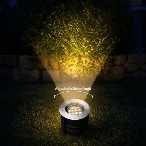 Adjustable Beam Angle IP67 Waterproof RGBW LED Inground Light DMX Recessed Outdoor Landscape Uplight for Driveway Step Projects