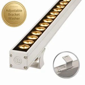 Adjustable Bracket LED Wall Washer IP65 RGBW 24W Linear Light for Outdoor Building Facade Lighting