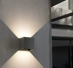 Adjustable Brightness IP65 Waterproof LED Aluminum Wall Lamp Outdoor Lights Courtyard Balcony Hotel Living Room Minimalist 6000K