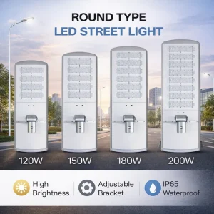 Adjustable IP66 Solar Street Light with AC/DC and Battery Power