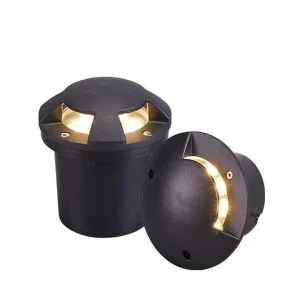 Adjustable IP67 Waterproof Aluminum Park Landscape Side Emitting Underground LED Round Light Remote Control 4100K 3500K Ra80