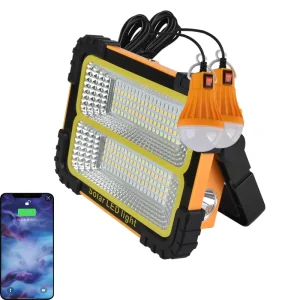 Africa 5000W Multifunctional Outdoor Portable Waterproof LED Solar Light USB Rechargeable Emergency Camping Fishing Floodlight