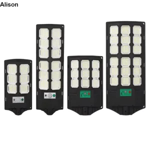 Alison sells solar powered street lamps including waterproof floodlights with motion sensors and remote control functions