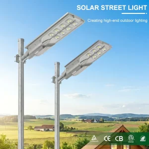 All In One Integrated Solar LED Street Light ABS Material IP67 Waterproof Dustproof Design for Outdoor Harsh Environment Lighting