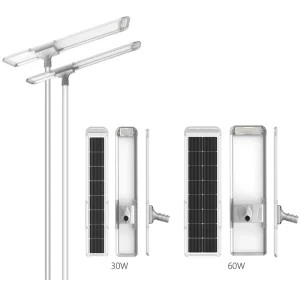 All In One LED Solar Street Light Waterproof IP65 Road Lamp with Dusk Dawn Sensor for Outdoor Use