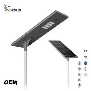 All One Aluminum Auto Clean Solar Street Light IP65 LED Light Road DC LiFePO4 Battery Self Cleaning Dust Removal 5 Year Warranty