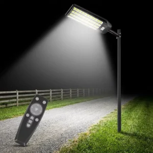 All in 1 Solar Area Floodlight Parking Lot Large Surface Illumination LED Street Light for Commercial Property Safety