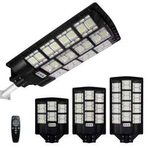 All in One 6500K 1500W Solar Street Light IP67 Waterproof with Remote Control for Outdoor Street Road Household Courtyard Light