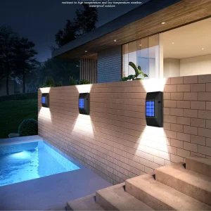 All in One Decor House Number Park Waterproof 600mah Rechargeable Garden Led Integrated Flood Post Solar Outdoor Light