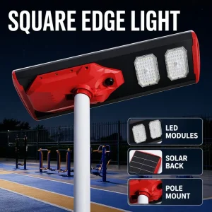 All-in-One IP65 200W LED Solar Street Light with Pole for Villa Garden Lighting