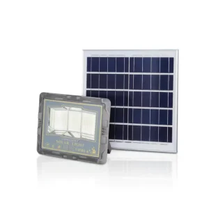 All-in-One Solar LED Flood Light Remote Control Battery Level Display IP66 Waterproof Aluminum Construction 2-Year Warranty Road