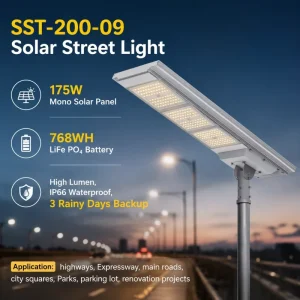 All-in-One Solar LED Street Light Grade 15 Wind Resistant MPPT LiFePO4 IP66 for Highway Projects