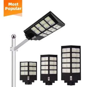 All in One Solar LED Street Light IP65 Waterproof ABS Body Road Lamp with Remote Control 180w 240w 300w 360w