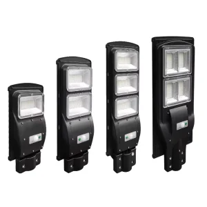 All in One Solar LED Street Light with Human Sensor & Remote Control IP65 Waterproof ABS Material RoHS Certified
