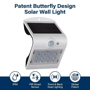 All in One Solar Light Garden Wall Security LED PIR Sensor Solar Panel Dual Lighting 1.5W 220lm Decorate Your Home Garden