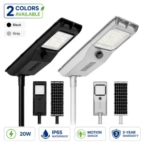 All in One Solar Street Light 210 lm/W LiFePO4 MPPT IP65 Motion Sensor Dusk to Dawn 3 to 5 Days Backup