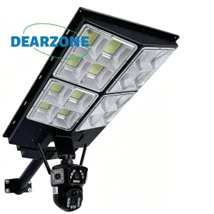 All in One Solar Street Light IP65 Waterproof Remote Control Bright LED Reflector Solar Lights Road Security Camera