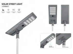 All in One Solar Street Light Outdoor IP65 Waterproof LED Lamp with PIR Motion Sensor 12000 Lumens