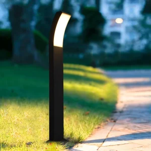 Aluminium Alloy Black Motion Sensor AC 85-265V Waterproof IP65 Garden Outdoor 12W LED Lawn Light