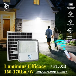 Aluminum 80W High brightness IP65 Solar Flood Light Outdoor Waterproof 5054 LED High efficiency Bulbs for Gardens Patios Parking