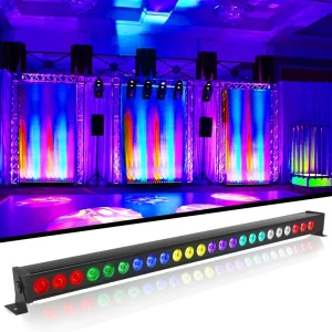 Aluminum Alloy 24x3W RGB LED Wash Wall Lights for Stage DJ DMX Control Wall Bar Lighting