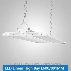 Aluminum Alloy Linear High Bay LED Light with SMD2835 Chips for Industrial Workshop Lighting