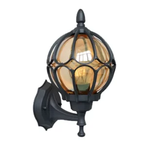 Aluminum Body Electric/Ac Power New Design Antique Outdoor Ball Shape Globe Lantern Wall Lamp Garden Lights Landscape Use
