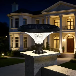 Aluminum Body Solar Powered LED Gate Pillar Light Waterproof Outdoor Sensor Lamp for Yard Garden Fence IP65 Solar Garden Lights