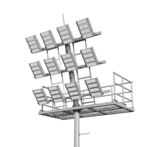Aluminum E27 Waterproof High Mast Light IP67 Protection 15-40m Height High Luminous Efficiency for Highway Seaport