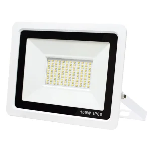 Aluminum Flood Reflector Light 100W 9000lm with Optional White Black Housing IP66 Waterproof
