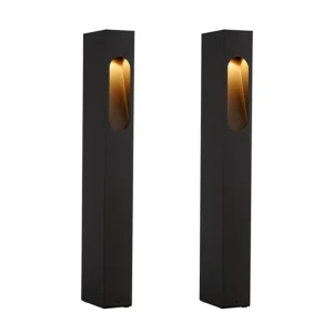 Aluminum Glass Garden Light Decorative Furniture LED Bollard Light Outdoor Bollard Lights 600mm Illuminated Bollard