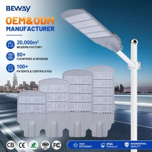 Aluminum Gray LED Park Street Light 100W 150W 200W 250W