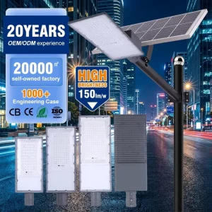 Aluminum IP65 Outdoor Wall-Mounted 60W 120W 150W Solar LED Street Light
